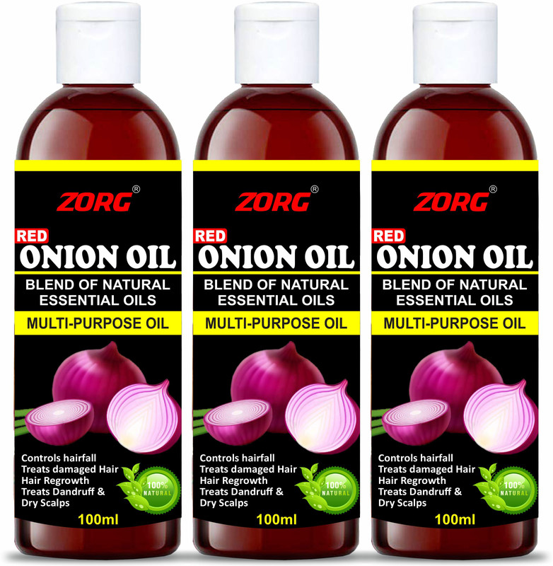 Zorg Organics ONION Herbal Hair oil (Pack of 3) Hair Oil(300 ml)