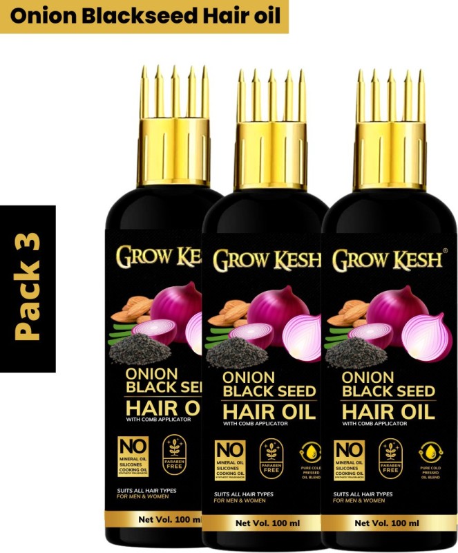 Phillauri Black Seed Onion Hair Oil – WITH COMB APPLICATOR – Controls Hair Fall Hair Oil  (300 ml)