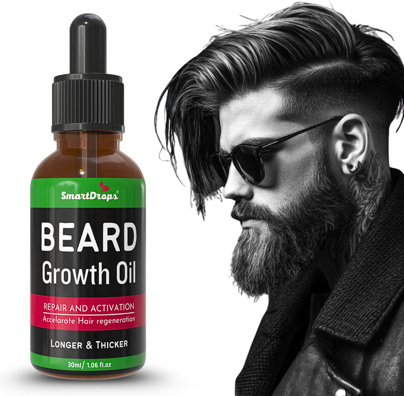 smartdrops Beard Growth Look Enhancing Oil for Men with Smooth Finish and Daily Use Hair Oil(30 ml)