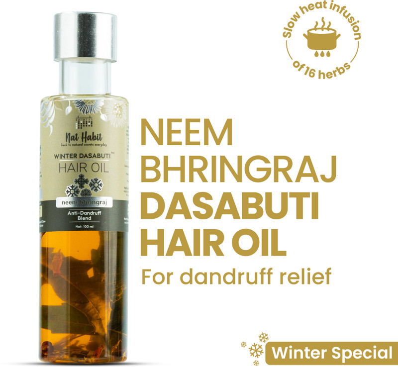 Nat Habit Neem Bhringraj Anti Dandruff Winter Dasabuti Hair Oil(100 ml)
