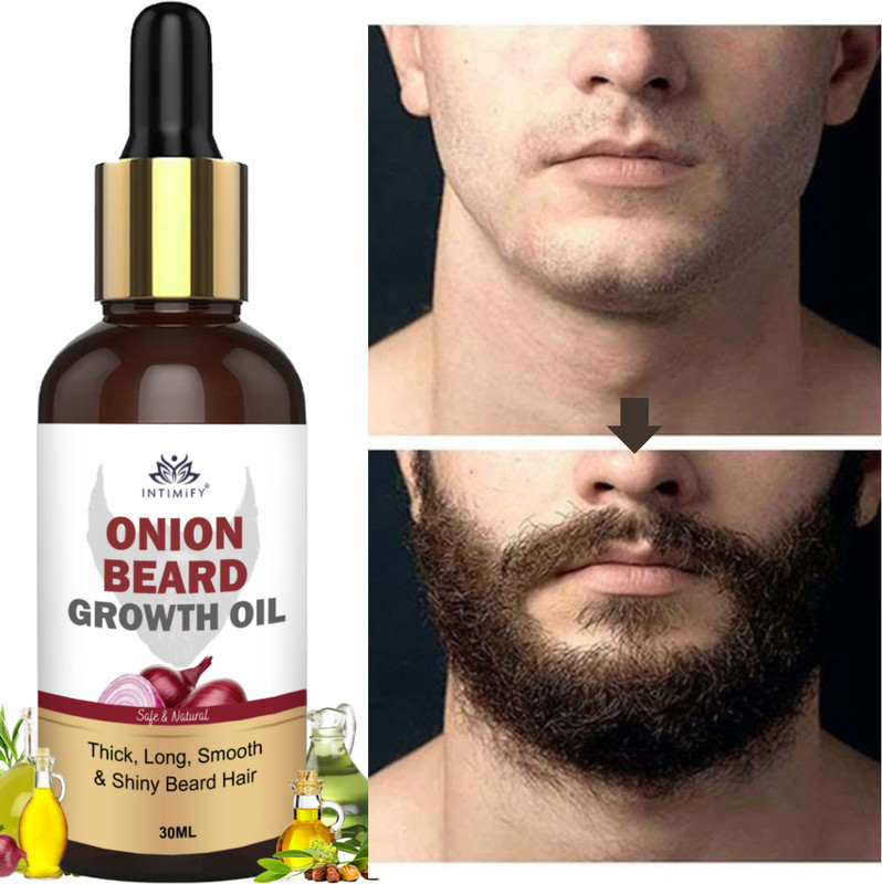 INTIMIFY Beard Growth oil For Men for thicker, longer Beard For patchy, uneven Beard Hair Oil(30 ml)