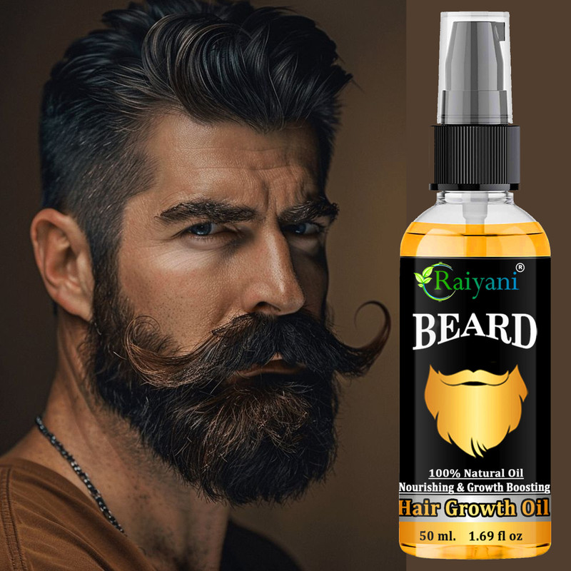 Raiyani Premium Beard Growth Oil for Men | Advanced Formula for Thicker, Fuller Beard Hair Oil(50 ml)