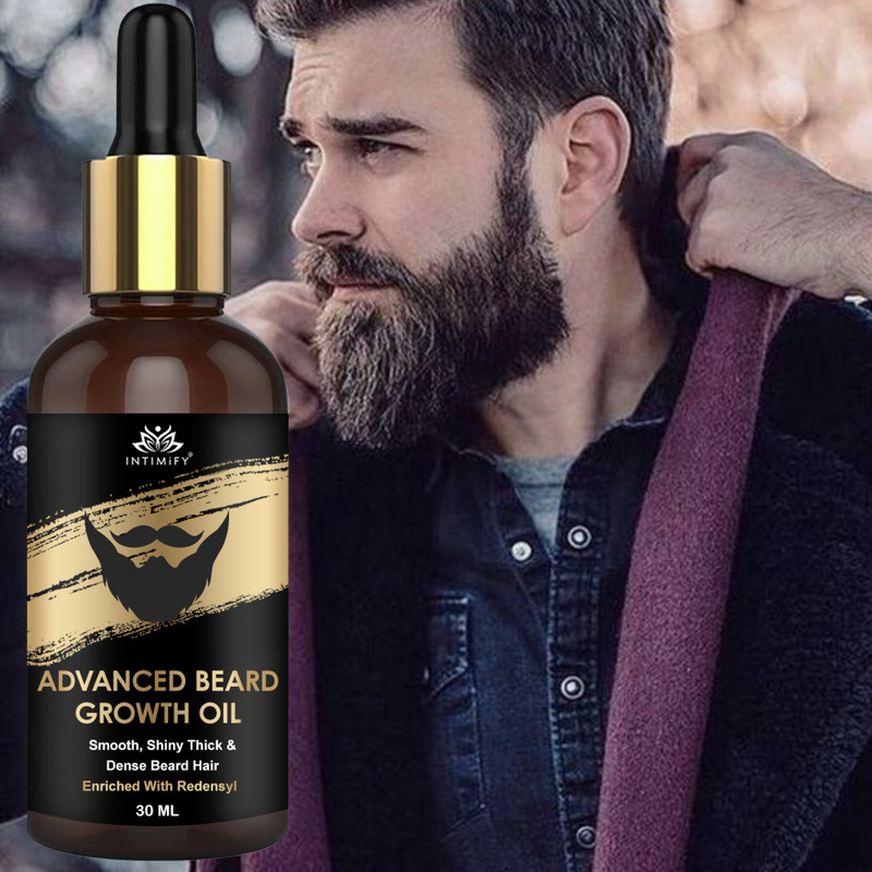 INTIMIFY Beard Oil for men to promote thicker,longer & softer beard & mustache growth Hair Oil(30 ml)