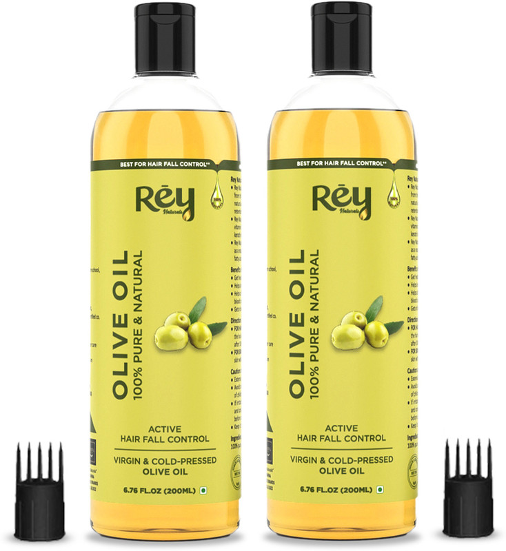 Rey Naturals Olive Oil Pure, Natural,Cold Pressed - Nails,Cuticles,Lips Hair Oil(400 ml)
