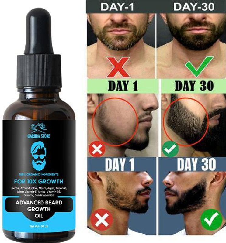 Garuda Store Say Goodbye to Patchy Beard with Beard Oil for Beard Care Hair Oil(30 ml)