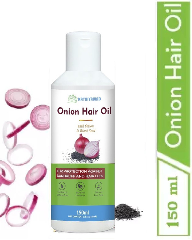 Kathiyawad Onion Oil for Hair Regrowth Hair Oil (150 ml) Hair Oil(150 ml)