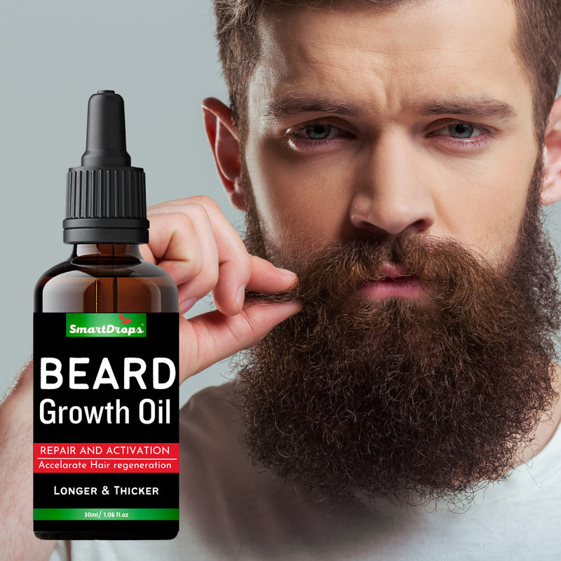 smartdrops Beard Oil Supreme Quality With Vitamin E, For Growth, Nourishment & Shine Hair Oil(30 ml)