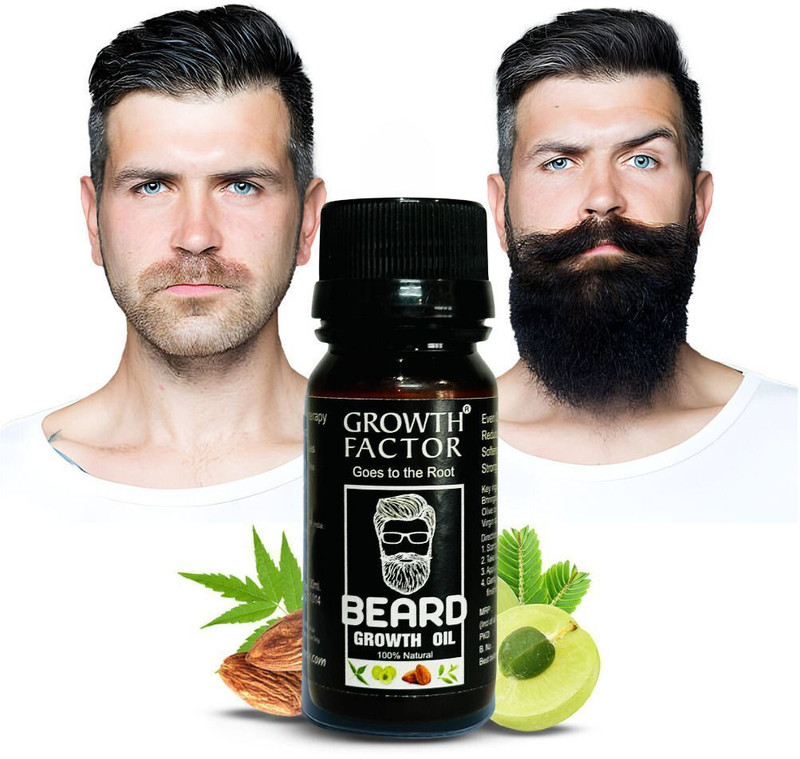 GROWTH FACTOR- GOES TO THE ROOT GROWTH FACTOR Beard Growth Oil 30ml for Men/Fast Natural Beard Hair Growth Hair Oil(30 ml)