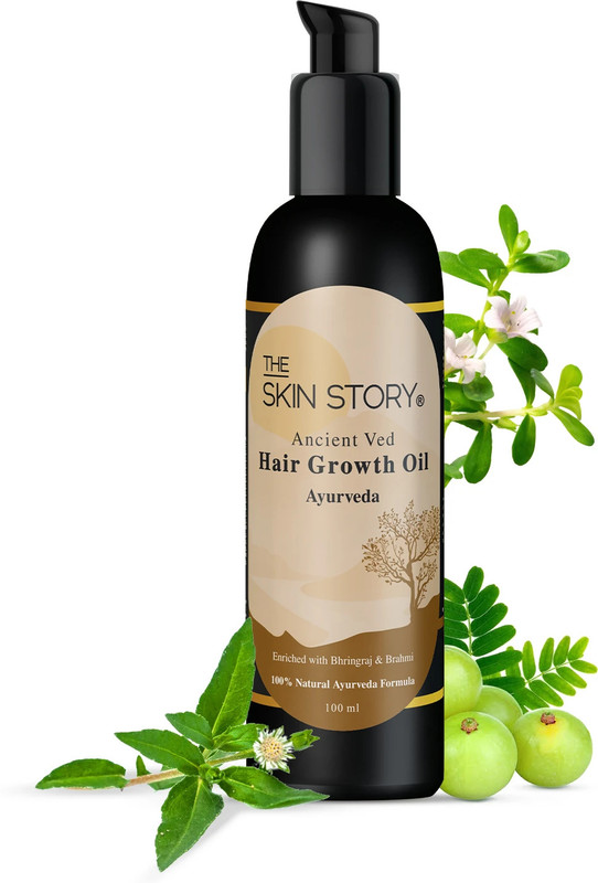 The Skin Story Ayurvedic Hair Oil Control Hair Fall Promote Growth with Amla Brahmi & Bhringraj Hair Oil(100 ml)