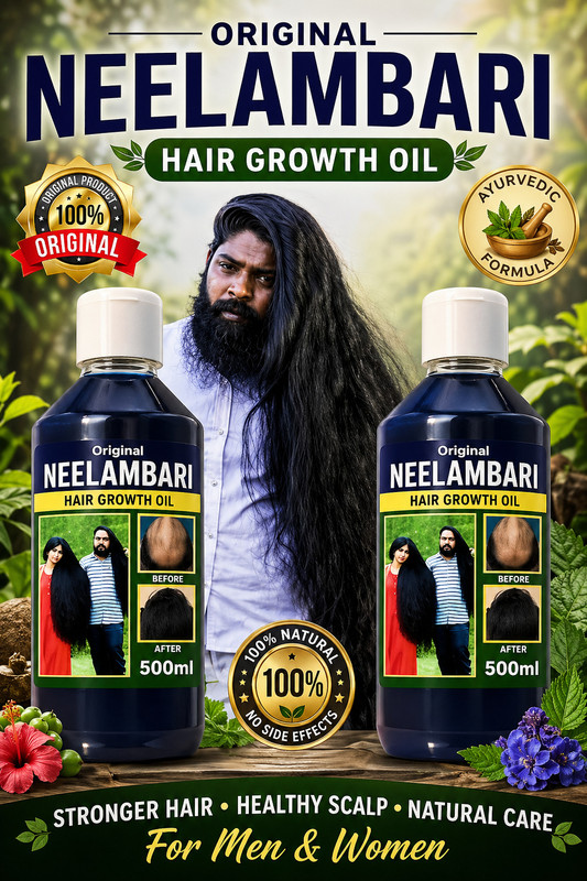 adivasi neelambari Herbal Tel Fast Hair Growth, Dandruff Removal & Hair Fall Control 1 Liter Hair Oil(1000 ml)