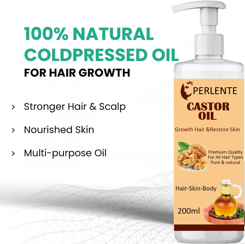 PERLENTE Perfect for Face, Skin, Hair Growth & Baby Massage,q Hair Oil(200 ml)