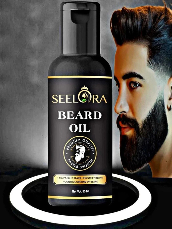 seelora Beard Oil| Rosemary, Anagain & Aminexil | Stronger & Thicker Beard 50ml Hair Oil(50 ml)