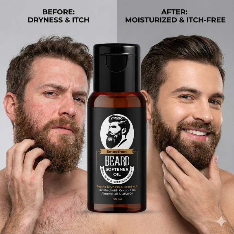 MDJ Intense Care Beard Softener Oil - Repairs Dry & Frizzy Beards Fast (30ml) Hair Oil(30 ml)