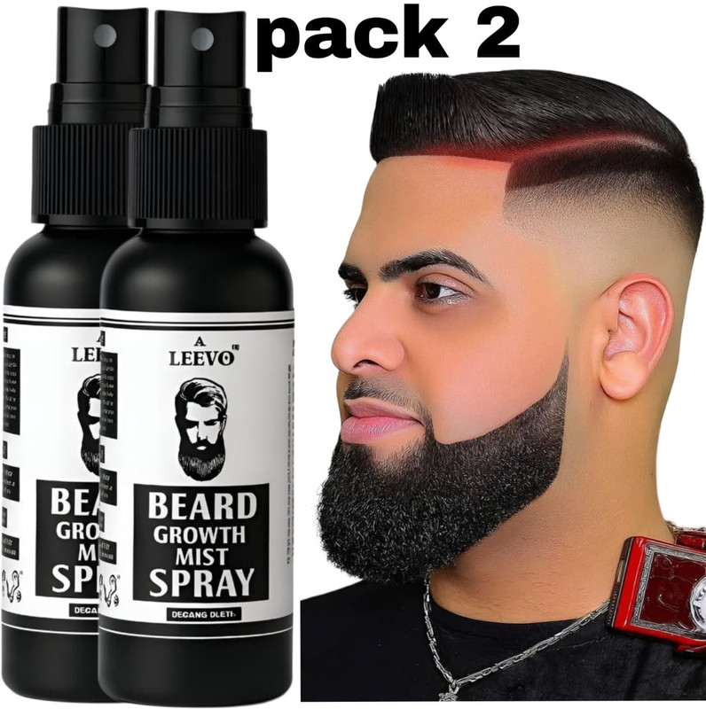 LEEVO Alpha Power Beard Oil for Maximum Growth, Thickness & Long-Lasting Conditioning Hair Oil(60 ml)