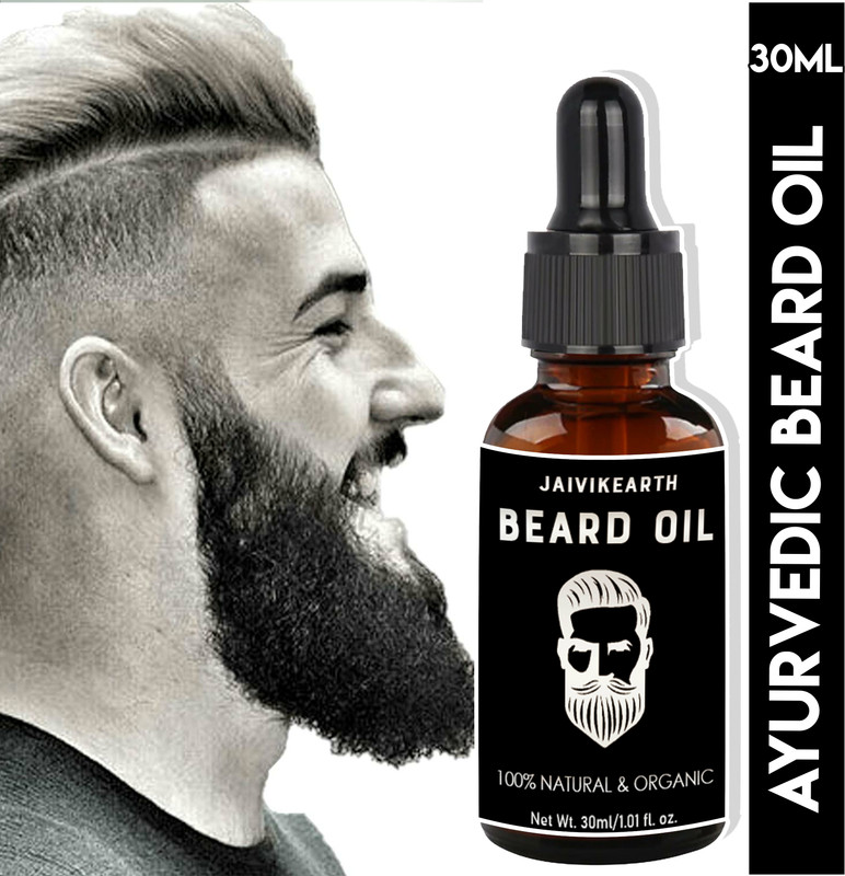 Jaivik Earth ™ Beard and Moustache Oil- Non-Sticky,Light Beard Oil for MenIdeal for daily use Hair Oil(30 ml)