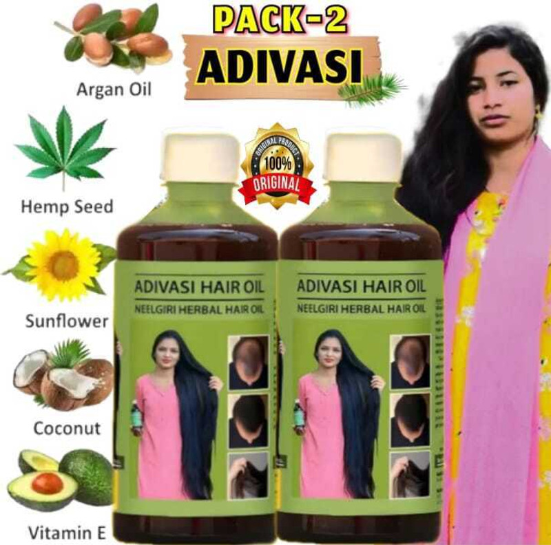 Adivasi AYURVEDIC HAIR OIL hair dandruf REETHA NEEM hair oil 200ML ( PACK OF 2 ) Hair Oil(200 ml)