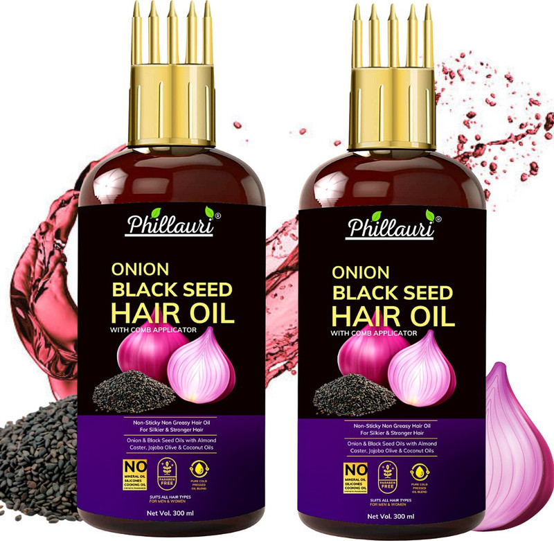 Phillauri Red Onion Hair Oil Controls Hair Fall – No Mineral Oil Hair Oil (600 ml)