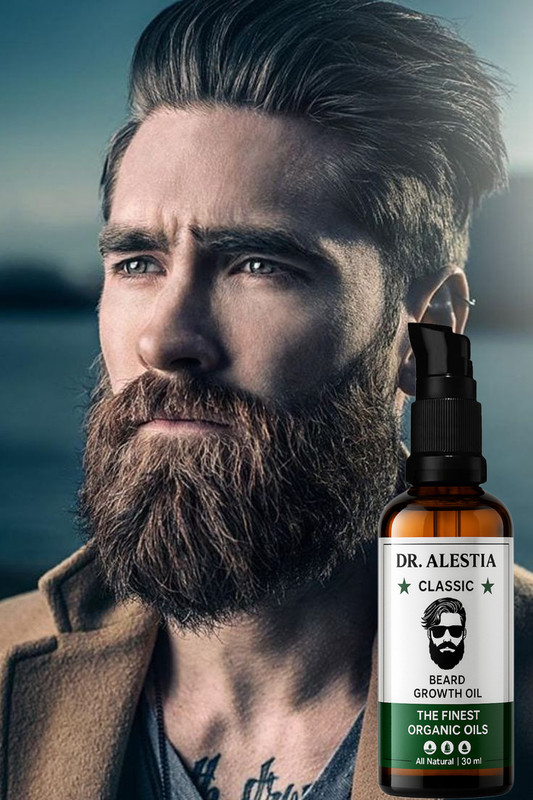 dr. alestia Beard & Mustache Growth Oil for Men Thick Beard And Mustache Hair Oil(30 ml)