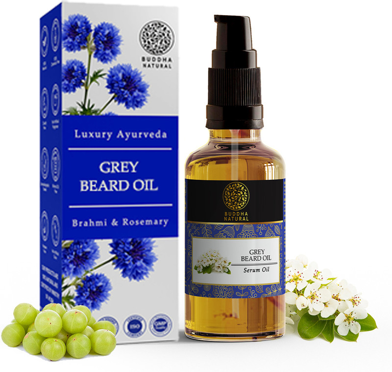 buddha natural Grey Beard Oil (25 ml) - For Premature Greying and Natural Black Beard Oil(25 ml)