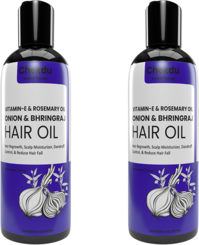 Chekdu Smooth Therapy Baby/Kids Oil With Almond, Coconut, Bhringraj, Rosemary, Onion Hair Oil(200 ml)