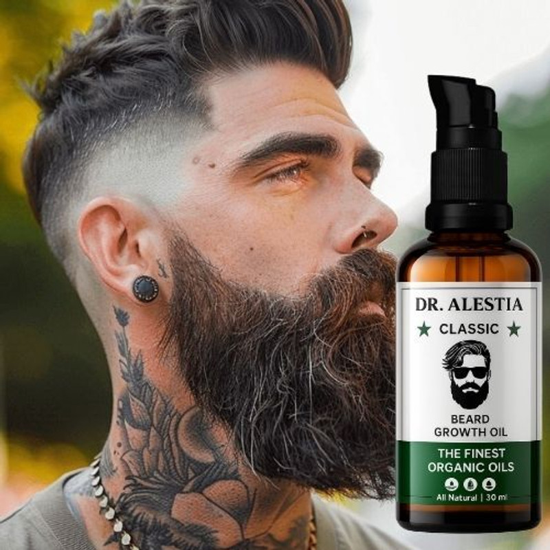 dr. alestia Advanced Beard Growth Oil For Thicker & Healthiier Hair Oils 30ml Hair Oil(30 ml)
