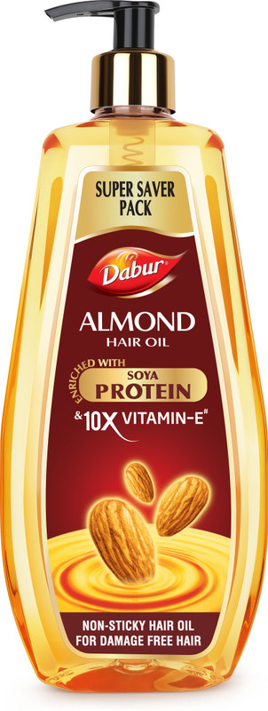 Dabur Almond(Pump Pack)|For Damage Protection |For Soft & Shiny Hair Oil