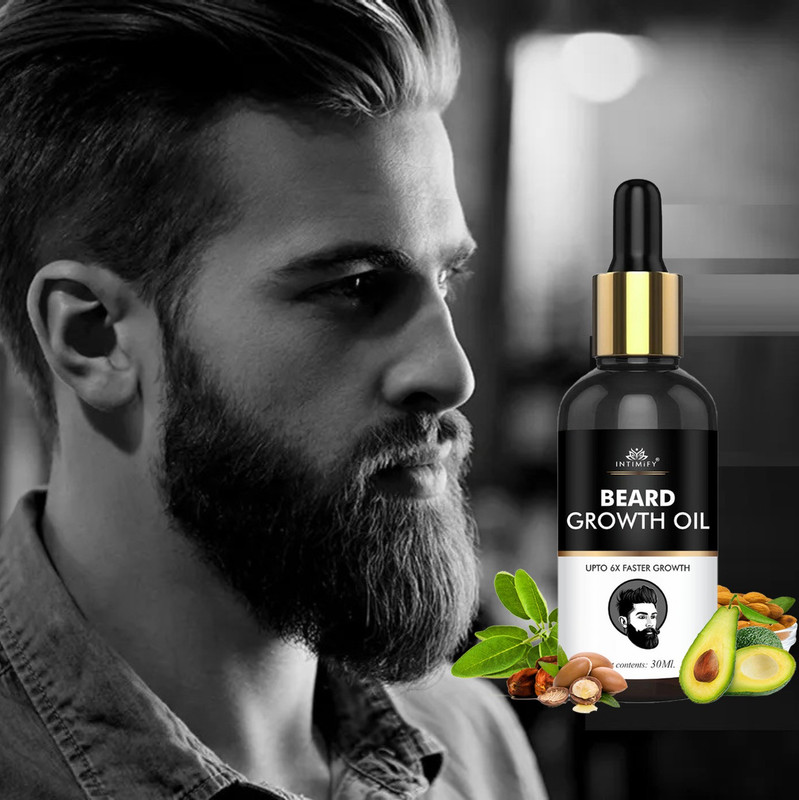 INTIMIFY Beard Growth Oil for Men Non-Sticky Beard Oil Grow Thick and Fuller Oil Hair Oil(30 ml)