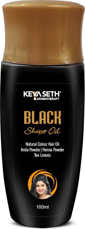 KEYA SETH AROMATHERAPY Black Shine Oil-Natural Hair Colour Gel-Based Dye for Grey Coverage, Men & Women Hair Oil(100 ml)