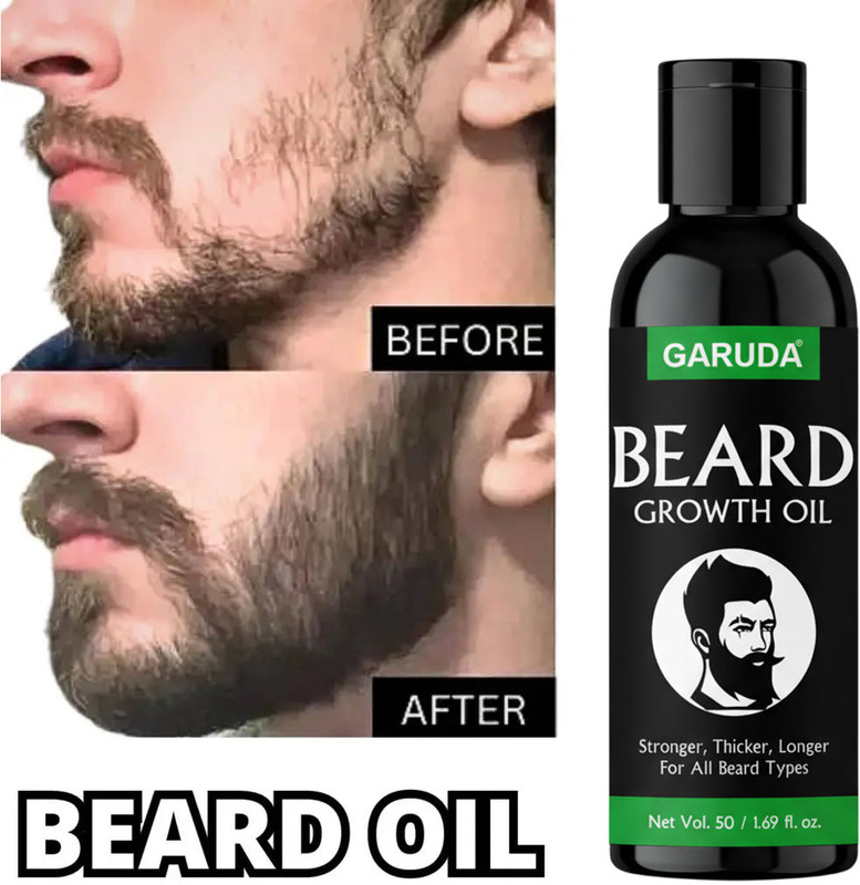 Garuda 50ml Beard Growth Oil for Men – Natural 11 Oil Formula for Strong & Fuller Beard Hair Oil(50 ml)