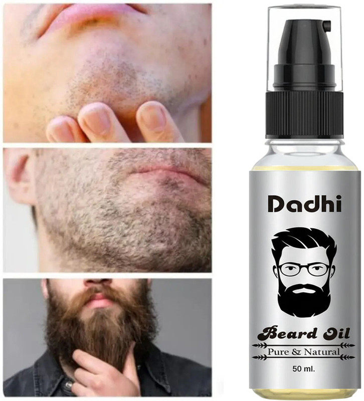 Dadhi Premium Beard Oil Silver for Soft, Thick & Fuller Beard – 50ml Hair Oil(50 ml)