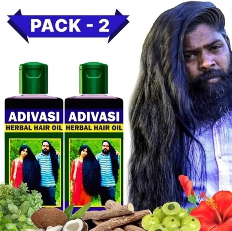 GlamBar Ayurvedic Adivasi Herbal oil with Natural & Biotin for Hair Fall and mew growth Hair Oil(200 ml)