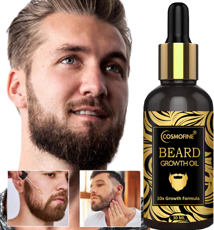 cosmofine Beard Oil For Patchy & Uneven Beard Nourishes for Longer and Thicker Beard Hair Hair Oil(30 ml)