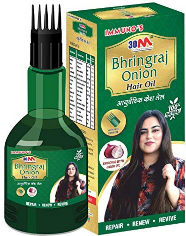 30M Ayurvedic Bhringraj Onion Hair Oil for Hair Growth and Hair Fall (1 x 100 ml) Hair Oil(100 ml)