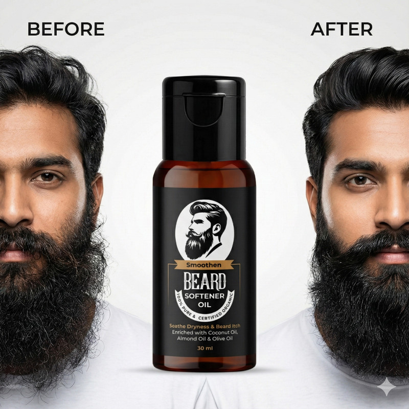 CHITAAKSH Beard Oil for Softness & Shine - 100% Natural Essential Oils Blend (30ml) Hair Oil(30 ml)
