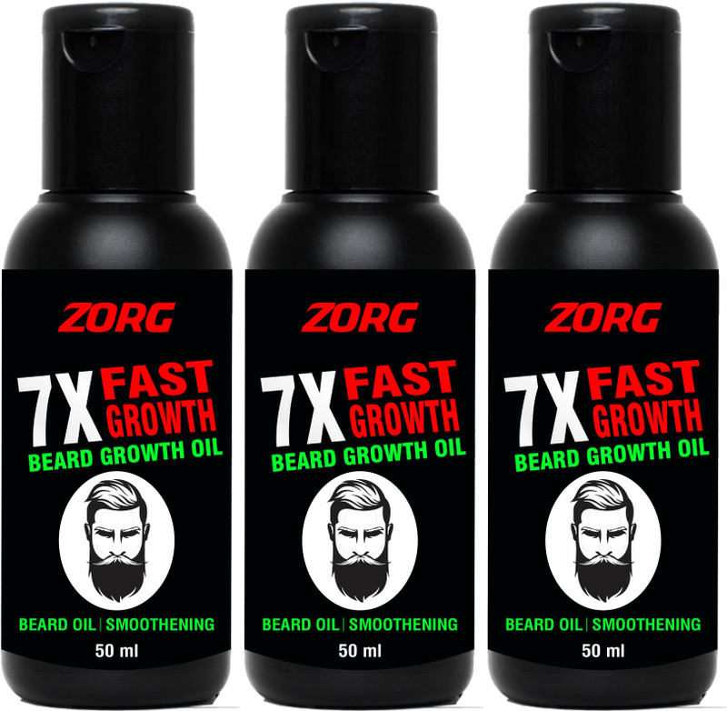 Zorg 7X Fast Growth Beard Oil Hair Oil (Pack of 3) Hair Oil(150 ml)