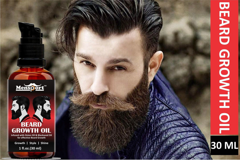 Mensport Premium Beard Growth Oil- For Fast Beard Growth, Style & Shine Combo pack of 3 bottles of 30 ml(90 ml) Hair Oil(90 ml)
