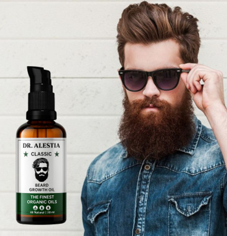 dr. alestia 100% Natural Beard Growth Oil - (Almond and Thyme)  Hair Oil(30 ml)