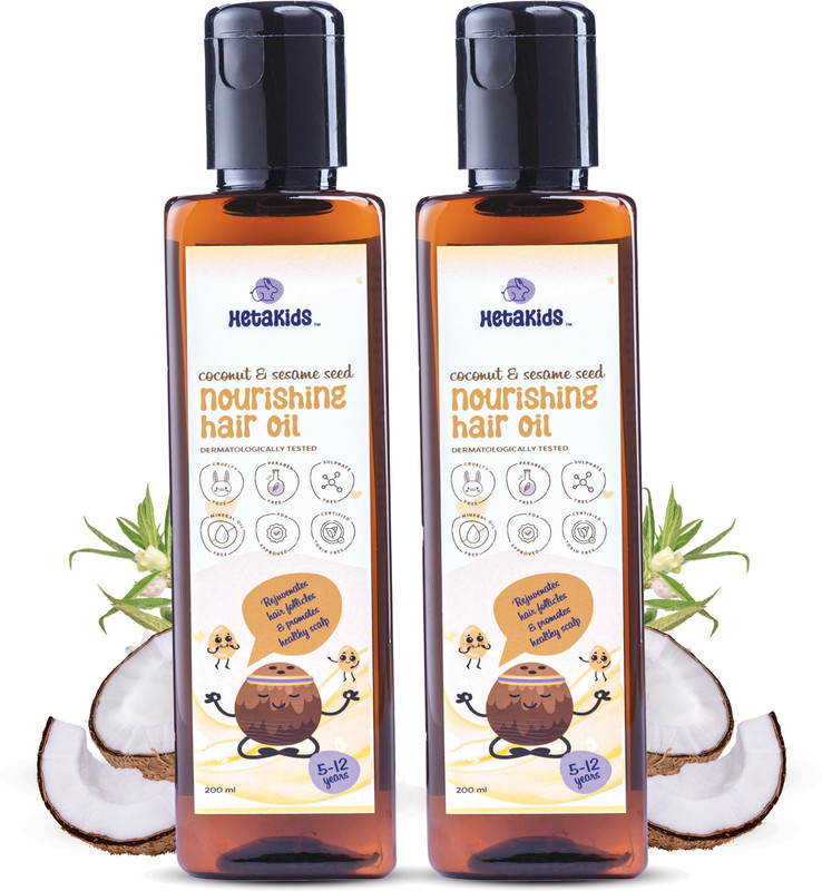 hetakids Sesame seed Kids Hair Oil Baby Hair Growth (Age: 5 Years to 12 Years) Hair Oil(400 ml)