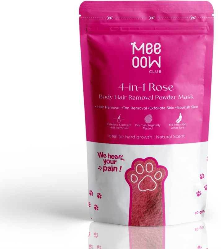 MEEOOW CLUB Full Body Wax - Rose Hair Removal Powder(80 g)
