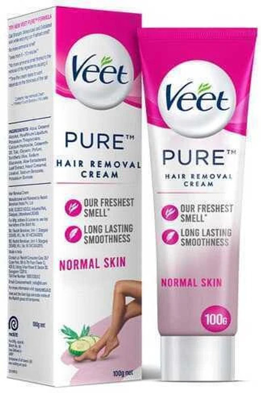 Veet Pure Hair Removal Cream for Women With No Ammonia Smell, Normal Skin Cream(100 g)