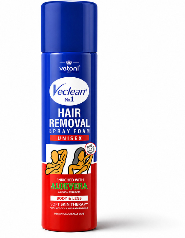 VETONI Veclean No.1 Hair Removal Spray Foam for Men and Women, 3-5 Minute Formula Spray(200 ml)