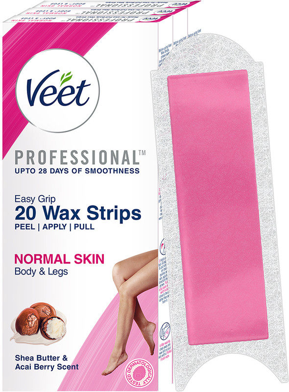 Veet Professional Waxing Kit - Normal Skin Strips(60 Strips, Set of 3)