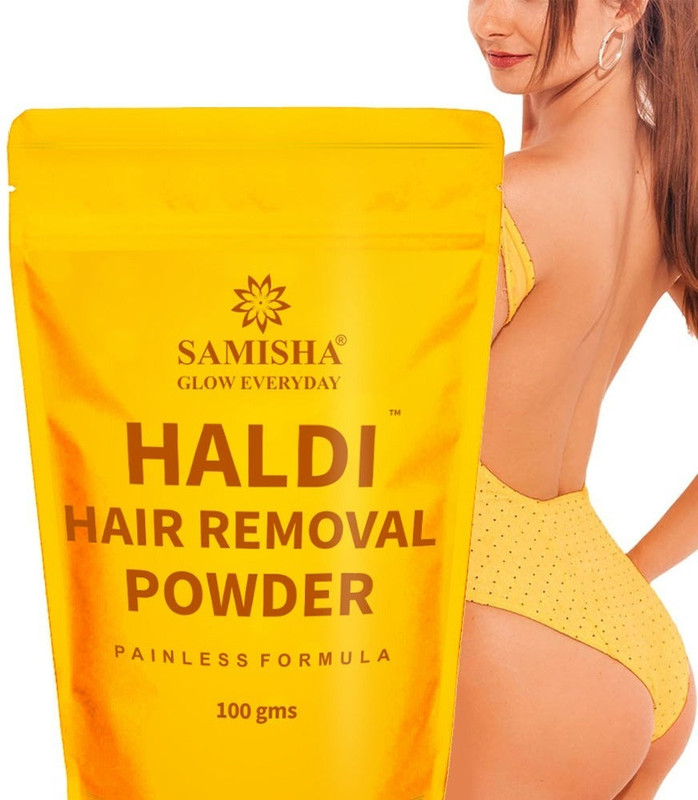 Samisha Haldi Hair Removal Powder | Easy to Use | Painless Formula Wax Powder(100 g)