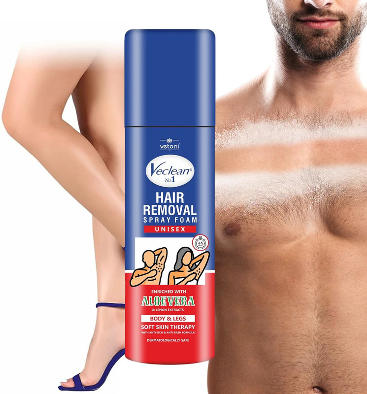 VETONI Painless Hair Removal Spray Foam for Men and Women, 3-5 Minute Formula Spray(200 ml)
