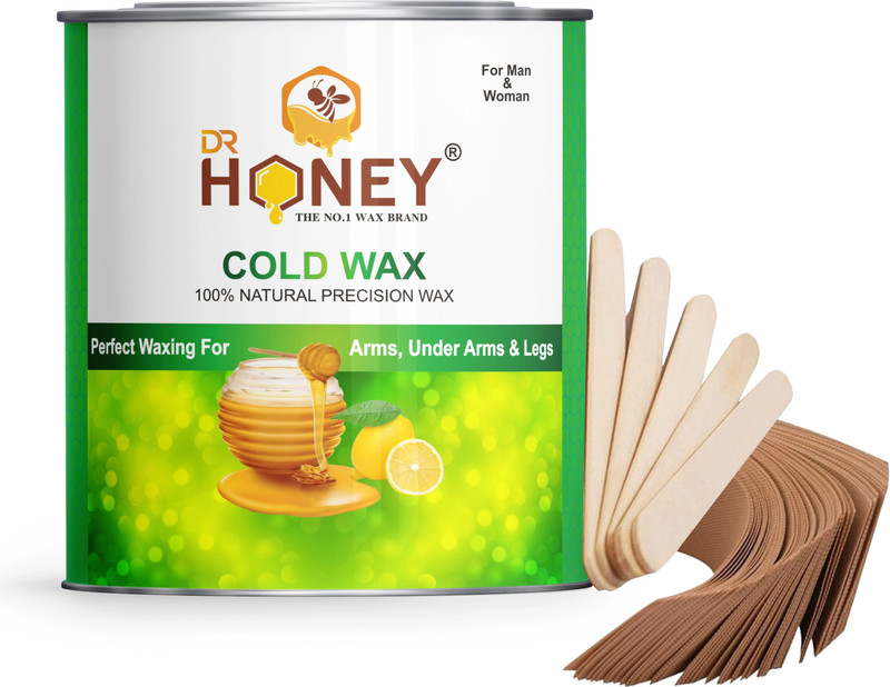 DR.HONEY honey nature cold wax 600.35 gram soft wax waxing For under arms & legs and full body hair removal all skin type for man| woman| girls| boys 100% natural wax Slowing down of hair re-growth Wax(600.35 g, Set of 3)