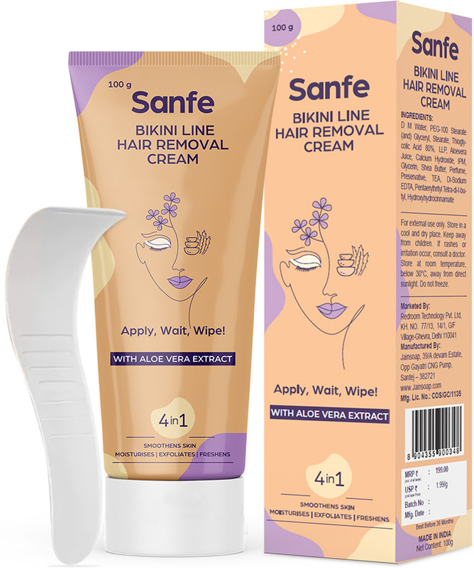 Sanfe Bikini Line Hair Removal Cream -Lavender Cream(100 g)