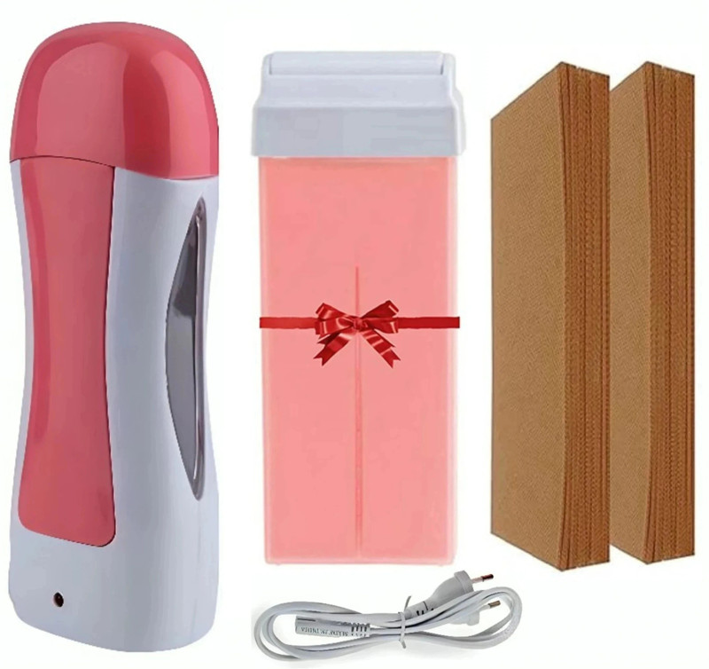 ClothyDeal Roll on Hair Removal Wax Heater Machine & 1 Refill & 60 Strips For Men& Women_2C Wax(200 g)