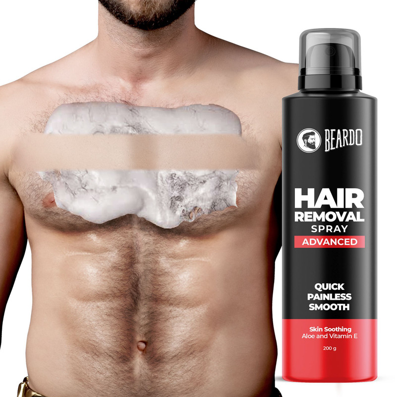 BEARDO Hair Removal Spray Men | Quick Painless Hair Removal Cream Spray For Smooth Body Cream(200 g)