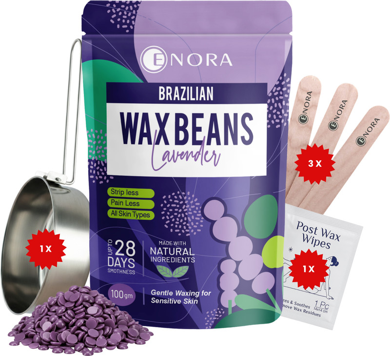 Enora Hair Removal Brazilian Wax | For Face, Eyebrow Back, Bikini Area, Lips and Arms Wax(100 g)