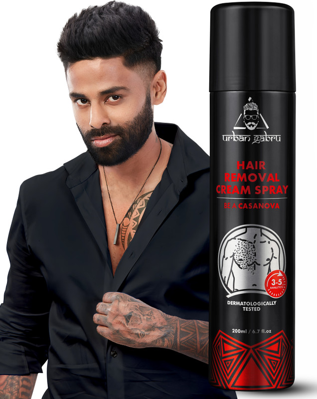 urbangabru Casanova Hair Removal Cream for Men Hands, Legs, Chest, Natural & Safe Spray(200 ml)